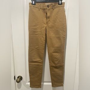 LOFT pants. Camel color, skinny fit. Size 0.